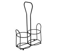 Support de moulin à sel et poivre en métal - Unité de base de support de moulin électrique, support de rangement en acier stable, organiseur de table à manger, ensemble d'outils d'affichage