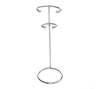 Support de mousseur à lait en acier inoxydable pour mousseur à lait et fouets, organisateur de comptoir compact pour accessoires de cafetière expresso, support de rangement facile à nettoyer, argent