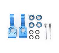 Support de moyeu arrière RC en Alliage d'aluminium léger, pièce de Mise à Niveau Haute résistance pour Voiture Traxxas Slash 2WD 1/10 RC avec roulements, vis et Joints (Bleue)