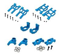 Support de moyeu de tasse de direction en métal for MJX 10303 10304, ensemble de bras oscillants, ensemble de bras oscillants, pièces de mise à niveau de voiture RC 1/10, accessoires(A Type Blue)