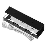 Support de multiprise - Durable sous le bureau, plateau de gestion des câbles, aucun perçage requis, support de montage en métal | Organisateur de bureau sur pied pour ordinateur, pour table de chevet