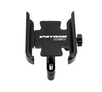 Support De Navigation GPS pour Moto pour Suzuki V-Strom 1050 2024 Guidon pour Rétroviseur en Aluminium CNC GPS Navigation Titulaire(Noir 1)