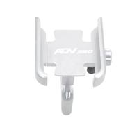 Support De Navigation pour Moto pour ADV350 2021-2024 Téléphone Portable GPS pour Guidon Rétroviseur GPS Navigation Titulaire(Argent 1)