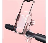 Support de navigation rotatif à 360 degrés pour moto avec support réglable et pince de protection en silicone pour un positionnement sécurisé du téléphone (guidon rose)
