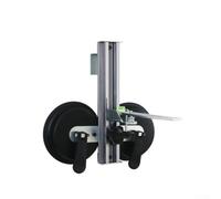 Support de niveau à ventouse réglable pour outils avec adaptateur de filetage de 6,35 mm et 1,6 cm - Support mural flexible en alliage d'aluminium argenté pour verre, surfaces carrelées, projets de