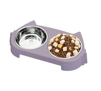 Support de nourriture pour chien - Station d'alimentation antidérapante démontable | Rehausseur pour gamelle avec double acier | Pour garage, patio, cour, salle à manger, appartement, cuisine, salon