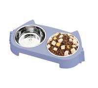 Support de nourriture pour chien - Support alimentaire antidérapant et démontable | Rehausseur pour gamelle avec double acier | Pour garage, patio, cour, salle à manger, appartement, cuisine, salon
