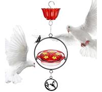 Support de nourriture pour colibris - Plateau rond en métal pour oiseaux | Support de nourriture | Mangeoire à colibris en métal | Fournitures d'oiseaux pour clôture, pelouse, terrasse, balcon