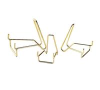 Support de Or 3 Pièces - Support pour Cadres Photo et Livres | Petit chevalet élégant pour assiettes décoratives, livres, plaques, plateaux | Porte-objets de table ou étagère pour la maison