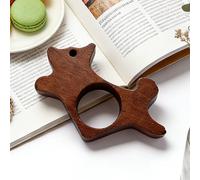 Support de page de livre en noyer, marque-page en forme de chien, support de page de pouce pour la lecture, accessoires pratiques de marque-page ouvre-livre, conception ergonomique pour les amateurs