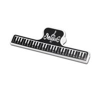 Support de page de musique avec motif piano - Clips fixes professionnels pour partitions - Pince à papier pour guitare et violon