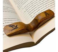 Support de page en bois - En bois naturel fabriqué à la main - Anneau de pouce de 9,9 cm - Compagnon de lecture compact de 100 g - Accessoire portable pour épandeur de page | Bibliothèques, écoles