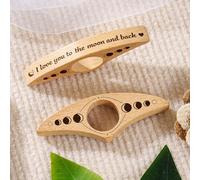 Support de page personnalisé avec inscription « I Love You to The Moon and Back » - Cadeau de Noël, de Saint-Valentin pour elle, amateur de livres, support de page en bois