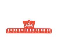 Support de page pour livre de musique, support robuste pour partitions de piano, pinces mains libres pour clavier, violon, guitare, accessoires de lecture pour musiciens (rouge)