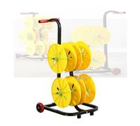 Support de paiement multidirectionnel, support de rouleau de câble de gestion de fil de platine, chariot de distribution de bobine de fil, for une distribution efficace(4 trays)
