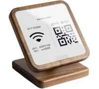 Support de paiement QR Code avec base en bois, rotation à 360°, inclinaison réglable à 50°, support d'affichage Scan to Pay