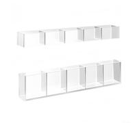 Support de paille en acrylique, distributeur de paille mural réutilisable, support de rangement pour pailles pour armoire de cuisine, comptoir, bar, pub, café (5 compartiments)