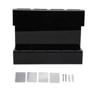 Support de paille mural, Drainage inférieur adhésif, porte d'armoire en acrylique, organisateur de rangement de paille réutilisable pour table de cuisine, antirouille, Design (Noire)