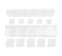 Support de paille | Organiseur en acrylique transparent | Support mural pour ustensiles | Étagère de cuisine 2 pièces avec drainage pour pailles, baguettes, agitateurs à café - Support adhésif pour