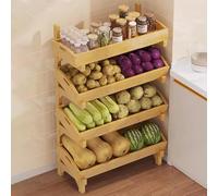 Support de panier à fruits et vétérinaires en bois à 4 niveaux avec plateau amovible, panneau de grille sur pied pour marchandises en magasin, vente au détail