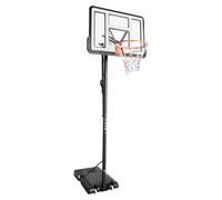 Support de panier de basket - Hauteur réglable de 170 à 305 cm - Avec roulettes et filet - Portable - Pour jardin, terrain de sport et terrain de jeu - Blanc