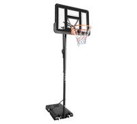 Support de panier de basket - Hauteur réglable de 170 à 305 cm - Avec roulettes et filet - Portable - Pour jardin, terrain de sport et terrain de jeu - Noir