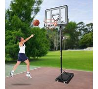 Support de panier de basket pour enfants et adultes - Amovible - Réglable en hauteur - Mécanisme de planche de basket portable - Gris