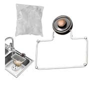 Support de panier d'évier - Support de vidange à ventouse, récupérateur de nourriture en maille, plateau de filtre en acier inoxydable, organiseur d'évier amovible | Filtre à déchets de cuisine, piège