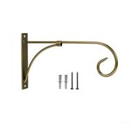 Support de panier suspendu d'extérieur en acier au carbone de 27,9 cm, résistant aux intempéries, crochet pour pot de fleurs en béton, robuste, noir, cuivre, bronze, montage facile pour terrasse