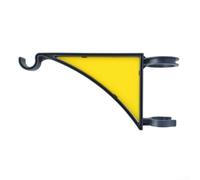 Support de panier suspendu en fonte pour extérieur, parfait pour les fleurs, les lanternes et les présentoirs décoratifs (jaune)