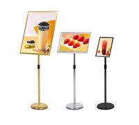 Support de panneau A4 A3 A2, support d'information, support d'affiche, support de panneau sur pied, support d'affichage d'affiche en aluminium réglable, support d'affichage for mariage(Gold,A2)