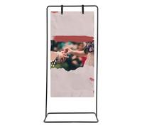 Support de panneau de mariage, panneau de bienvenue de mariage, 80 x 50 x 175 cm, hauteur réglable avec 4 boucles, pour panneaux de mariage, posters, publicités et décoration, noir