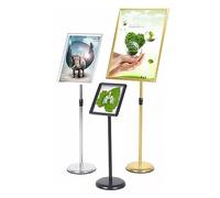 Support de Panneau de Plancher Robuste réglable 28-48 Pouces Support de sidèle en métal avec Base tournante pour Business Store Menu Affichage à l'extérieur intérieur