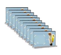 Support de panneau en acrylique, paquet de 10, transparent, coulissant Double face en forme de T, plusieurs tailles(178x127mm)