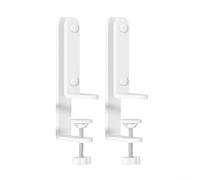 Support de panneau perforé en forme de T avec support de serrage et cadre en acier pour rangement vertical dans garage, studio ou bureau à domicile (blanc)