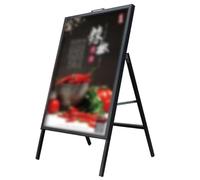 Support De Panneau Pliable, Matériau En Fer Épais, Taille De L'écran : 60 X 90 Cm, Affichage Simple/double Face, Facile À Installer Et À Déplacer, Pour La Promotion Commerciale,A-Portable