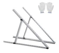 Support de panneau solaire 104cm Lot de 2 Stouchi support de panneau solaire PV stand avec angle réglable en alliage d'aluminium 200w-350w support solaire pour balcon à toit plat RV Yacht stand