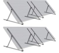 Support de panneau solaire en aluminium Zelsius, de 0 à 90 degrés, pour quatre panneaux, barre de support 114 cm