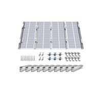 VEVOR Support de Panneau Solaire, Kit de Fixation de Panneaux Solaires avec 10 Rails 100 mm, 4 Pinces d'Extrémité, 6 Pinces Légères, pour Toit en Métal, Toit en Béton, Toit en Bois, Toit en Tuiles