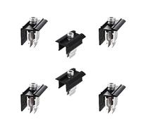 Support de panneau solaire - Pince centrale réglable - Type d'étrier de frein - 2 pièces et 4 pinces d'extrémité - Raccordement de 2 panneaux solaires pour hauteur du module encadré 30 à 45 mm (6