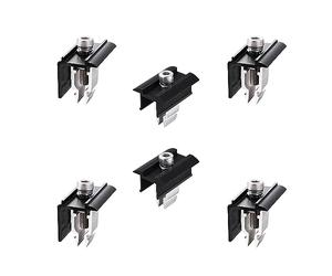 Support de panneau solaire - Pince centrale réglable - Type d'étrier de frein - 2 pièces et 4 pinces d'extrémité - Raccordement de 2 panneaux solaires pour hauteur du module encadré 30 à 45 mm (6