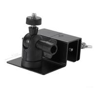 Support de panneau solaire pour caméra de sécurité - Crochet de gouttière rotatif à 360 degrés pour caméras sans fil alimentées par batterie - Support en aluminium durable (noir)