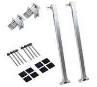 Support de panneau solaire pour toit plat, toit, mur, bateau, camping-car, support d'angle en aluminium pour panneau solaire (aluminium argenté, 1 pièce de 30 °-60 °)