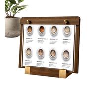 Support de panneau transparent en bois transparent horizontal stable | Présentoir de table pour comptoir de magasin, bureau, réception d'hôtel, restaurant, événement fournisseur, mariage