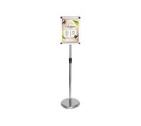 Support de panneaux, support d'affiche A2/A3/A4Sign avec base solide pour vue verticale et horizontale, support de panneau extérieur intérieur 9,6 x 13,5 pouces, blanc (Silver, 9,45 x 12,87 pouces)