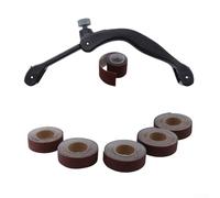 Support de papier abrasif réglable en forme d'arc avec 5 bandes abrasives Grain 150/240/320/400/600 pour espaces étroits