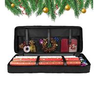 Support de papier cadeau - Sac de rangement pour rouleau de papier cadeau, sac de rangement pour ruban de Noël, sac de rangement pour buanderie, maison, étiquettes, rubans, nœuds, décorations de fête