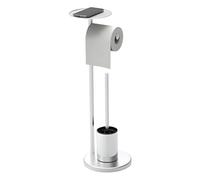 Support de papier de bain au design contemporain avec construction solide et outil de nettoyage facile à installer