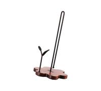 Support de papier de soie en bois rural avec double tige en fer solide Style rétro Convient pour la maison, la salle de bain, la salle de bain rurale