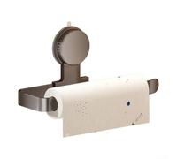 Support de papier hygiénique de cuisine avec support mural et distribution fluide, conçu pour éviter les chutes tout en maintenant le film étirable et le papier toilette fermement en place (noir)